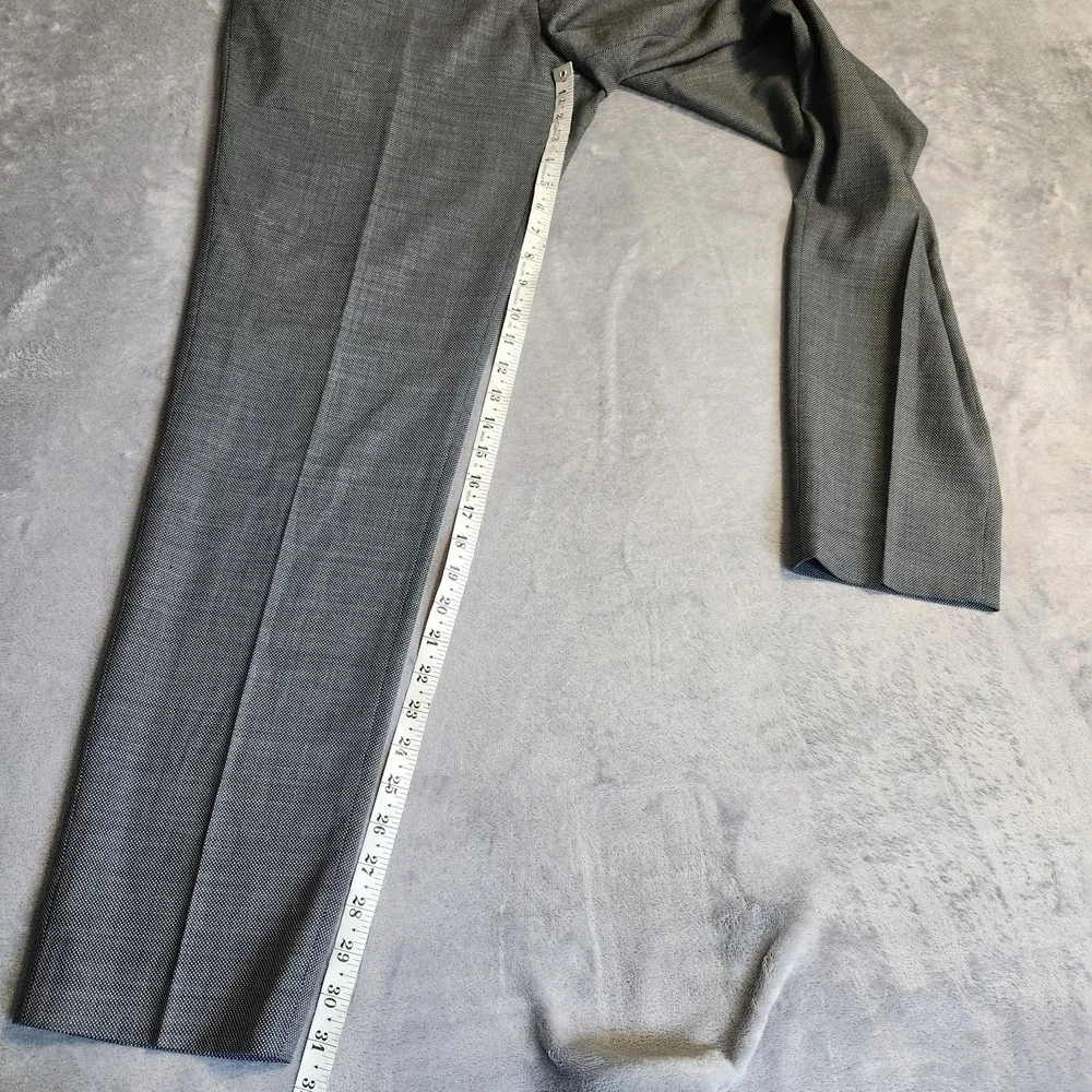 New Cricketeer Grey Birdseye Dress Pants 36 Quiet Luxury Dark Academia Wool Blen